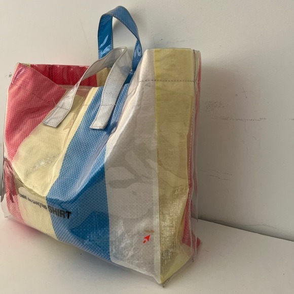 Comme Des Garcons Mens Large Foldable Pvc Tote Bag - Picture 6 of 10